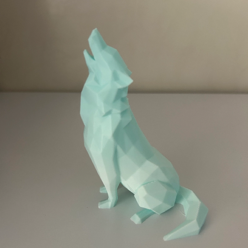 Low Poly Howling Wolf
